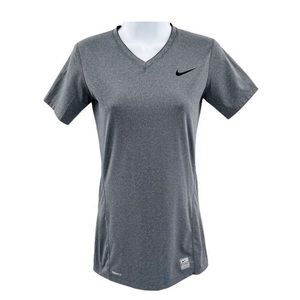 Nike Pro Team V-Neck Fit Dry Short Sleeve Athletic Top